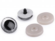 Oči velké s glitry s pojistkou 40 mm