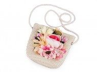 Dívčí kabelka s květy 14x15 cm - zvětšit obrázek