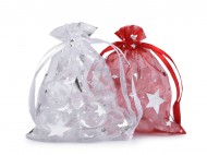 Dárkový pytlík hvězda 7x8,5 cm organza