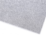 Samolepicí pěnová guma Moosgummi s glitry 20x30 cm 10 stříbrná, 10 ks - zvětšit obrázek
