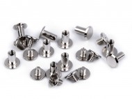 Sedlářský nýt šroubovací 10 mm 1 nikl, 10 pár - zvětšit obrázek