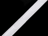 Plastové zapínání 3D / imitace suchého zipu šíře 20 mm 1 bílá, 1 m - zvětšit obrázek