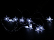 LED světelný řetěz vločky, hvězdy, stromečky na baterie 1 transparent hvězda, 1 ks - zvětšit obrázek
