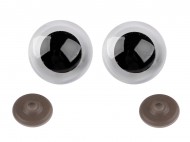 Oči velké s pojistkou 40 mm 1 transparent, 2 sada - zvětšit obrázek