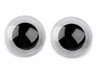 Oči velké s pojistkou 45 mm 1 transparent, 2 sada - zvětšit obrázek