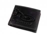 Pánská peněženka kožená pro myslivce, rybáře, motorkáře 9,5x12 cm 26 černá motorka, 1 ks - zvětšit obrázek