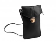 Malá kabelka na mobil crossbody 12x20 cm 2 černá, 1 ks - zvětšit obrázek