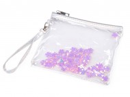 Pouzdro / kosmetick taka s pespacmi flitry 14,5x17 cm 1 rov sv. kvt, 1 ks - zvtit obrzek
