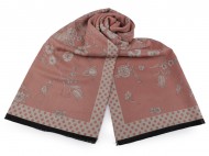 tek / la s kvty typu pashmina 65x185 cm 1 pudrov, 1 ks - zvtit obrzek