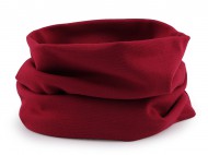 Bavlněná čepice / nákrčník unisex 58 červená tmavá nákrčník, 1 ks - zvětšit obrázek