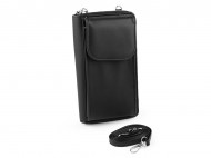 Peněženka s kapsou na mobil přes rameno crossbody 11x19 cm 5 černá, 1 ks - zvětšit obrázek