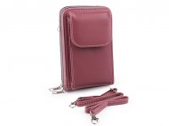 Peněženka s kapsou na mobil přes rameno crossbody 11x18 cm 2 starorůžová, 1 ks - zvětšit obrázek