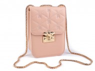 Dámská kabelka prošívaná crossbody s včelou 13x18,5 cm 1 pudrová, 1 ks - zvětšit obrázek