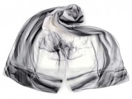 Letní šátek / šála 50x160 cm 4 šedobílá, 1 ks - zvětšit obrázek