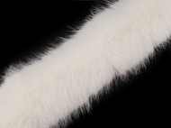 Našívací oděvní / dekorační kožešina plochá šíře 9 cm 1 Off White, 1 m - zvětšit obrázek