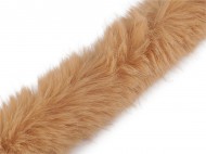 Všívací oděvní / dekorační kožešina kulatá šíře 7 cm 6 béžová, 1 m - zvětšit obrázek