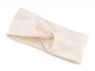 Dámská čelenka soft fleece křížená 1 krémová světlá, 1 ks - zvětšit obrázek