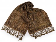 Šátek / šála bavlna / PES orientální paisley 70x180 cm - zvětšit obrázek