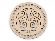 Víko na pletení / háčkování mandala 15 cm 5 přírodní sv., 1 ks - zvětšit obrázek