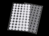 Suchý zip samolepicí kolečka 15 mm transparentní transparent, 1 karta - zvětšit obrázek