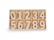 Dřevěná čísla v krabici 1 (3.8cm) přírodní sv., 1 krab. - zvětšit obrázek
