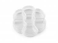 Plastový box / zásobník květ 10 cm transparent, 1 ks - zvětšit obrázek