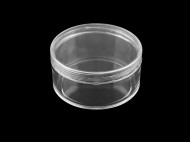 Plastová dóza 6,8x3,4 cm šroubovací transparent, 6 ks - zvětšit obrázek