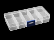 Plastový box / zásobník 6,8x12,7x2,2 cm transparent, 1 ks - zvětšit obrázek