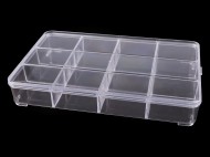 Plastový box / zásobník 15x23x3,4 cm transparent, 1 ks - zvětšit obrázek