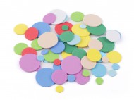 Pěnová guma Moosgummi kolečka - mix velikostí - zvětšit obrázek