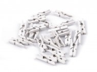 Dřevěný mini kolíček 3x26 mm 3 bílá, 24 ks - zvětšit obrázek