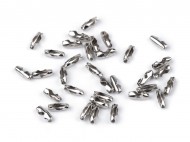 Spojka / koncovka na kuličkový řetízek 3x8 mm nikl, 100 ks - zvětšit obrázek