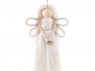 Andělka hand made macrame 1 béžová nejsv., 1 ks - zvětšit obrázek