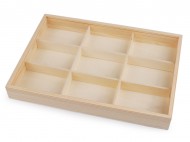 Dřevěný box / organizér s posuvným víkem přírodní sv., 1 ks - zvětšit obrázek