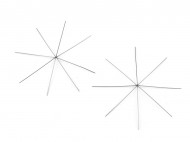 Vánoční hvězda / vločka drátěný základ na korálkování 10,5 cm, 12,5 cm, 13,5 cm 2 (12,5 cm) platina, 2 ks - zvětšit obrázek