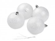 Vánoční baňky s glitry 8 cm - zvětšit obrázek