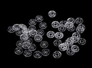 Plastové patentky / stiskací knoflíky transparentní 7 mm