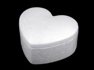 Krabika srdce k dotvoen 12,5x15 cm polystyren bl, 1 ks - zvtit obrzek