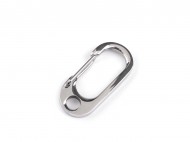 Karabina z nerezové oceli průvlek 6 mm 1 (16x36 mm) platina, 1 ks - zvětšit obrázek