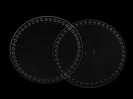 Polotovar na výrobu kulaté kabelky 18 cm transparent, 1 pár - zvětšit obrázek