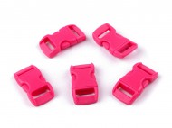 Spona trojzubec prohnutá mini šíře 10 mm 2 pink, 10 pár - zvětšit obrázek