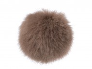 Kožešinová bambule s poutkem 12 a 14 cm 3 (14 cm) hnědá světlá, 6 ks - zvětšit obrázek