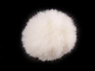 Kožešinová bambule s poutkem 12 a 14 cm 4 (12 cm) krémová nejsvět., 6 ks - zvětšit obrázek