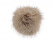 Kožešinová bambule s poutkem 12 a 14 cm 8 (12 cm) béžová světlá, 1 ks - zvětšit obrázek