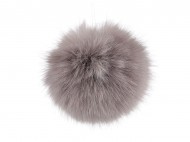 Kožešinová bambule s poutkem 12 a 14 cm 6 (12 cm) šedá, 6 ks - zvětšit obrázek