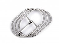 Designová spona / přezka na opasky s broušenými kamínky průvlek 25 mm crystal, 2 ks - zvětšit obrázek
