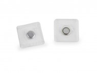 Skryté magnetické zapínání k našití 8 mm 2 transparent čtverec, 2 pár - zvětšit obrázek