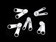 Jezdec ke spirálovým zipům oboustranný No 7 2 bílá, 5 ks - zvětšit obrázek