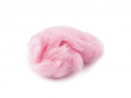 Ovčí rouno 5 g česané 6 růžová sv., 1 sáček - zvětšit obrázek