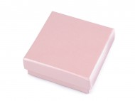 Krabička na šperky 9x9 cm 1 pudrová perleť, 1 ks - zvětšit obrázek